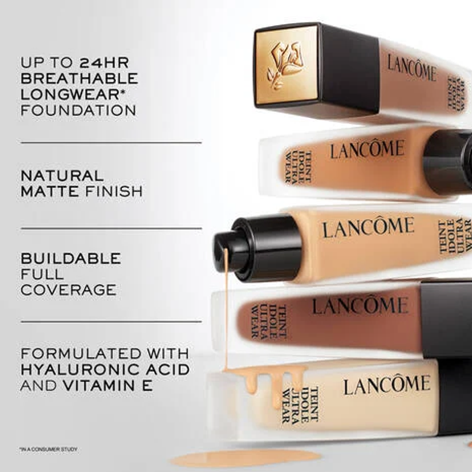 LANCOME  Teint Idole Ultra 24h Makeup 555 Suede Cool, Natural Matte Finish 1oz