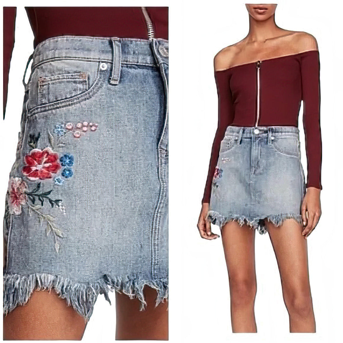 Express Women's Denim Mini Skirt  Color Blue Size 6