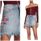 Express Women's Denim Mini Skirt  Color Blue Size 4