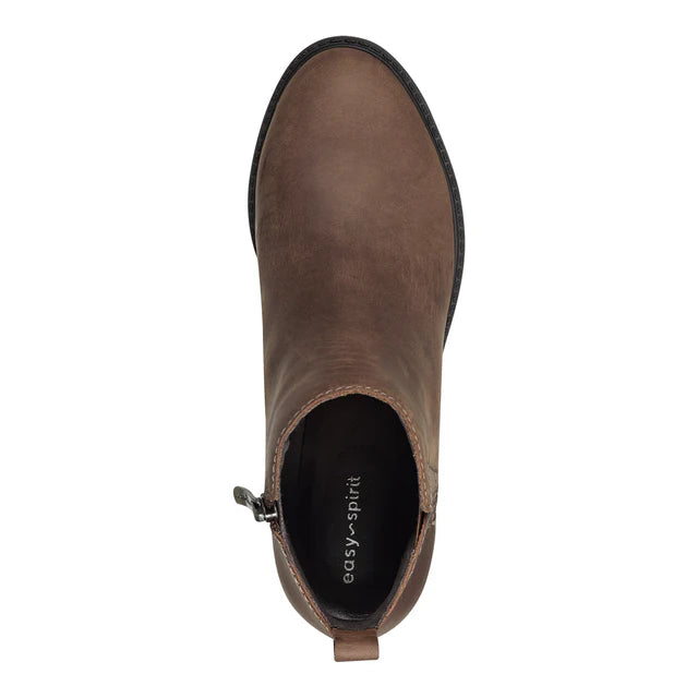 Easy Spirit Women's Larime Ankle Booties  Color Dark Brown Leather Size 8.5W
