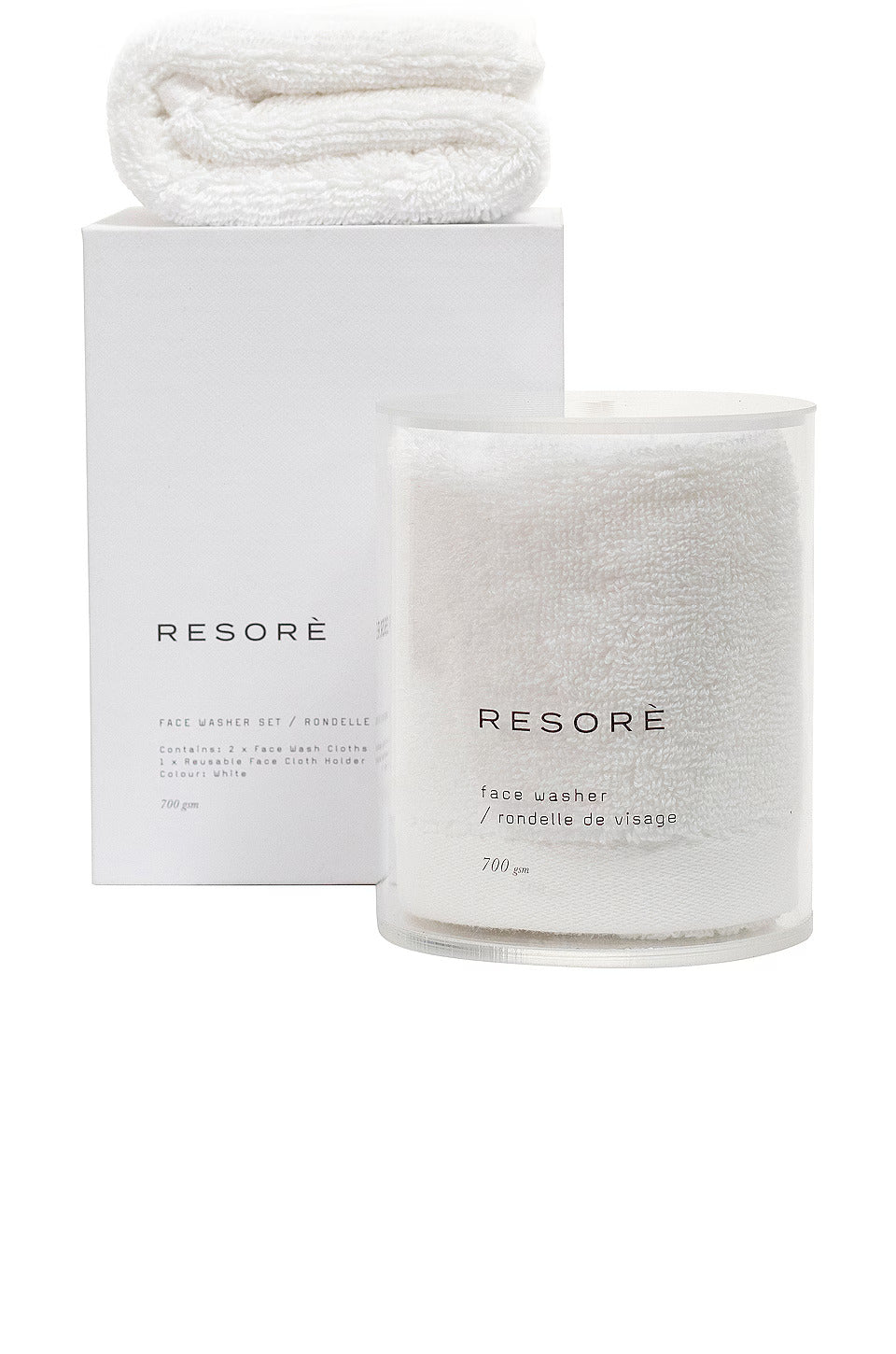 resore Set of 2 Wash Cloths With Wash Cloth Holder