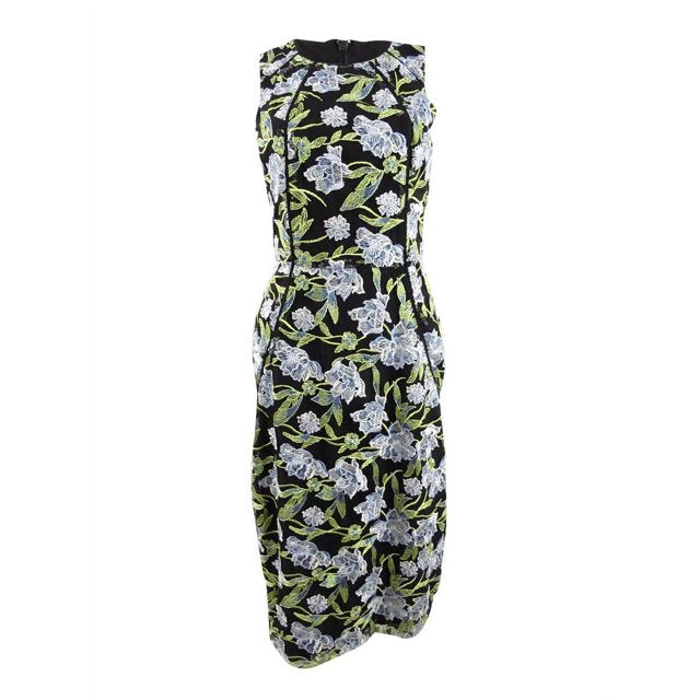 Rachel Roy Women's Embroidered Mesh Sheath Dress   Color Black Combo Size 10