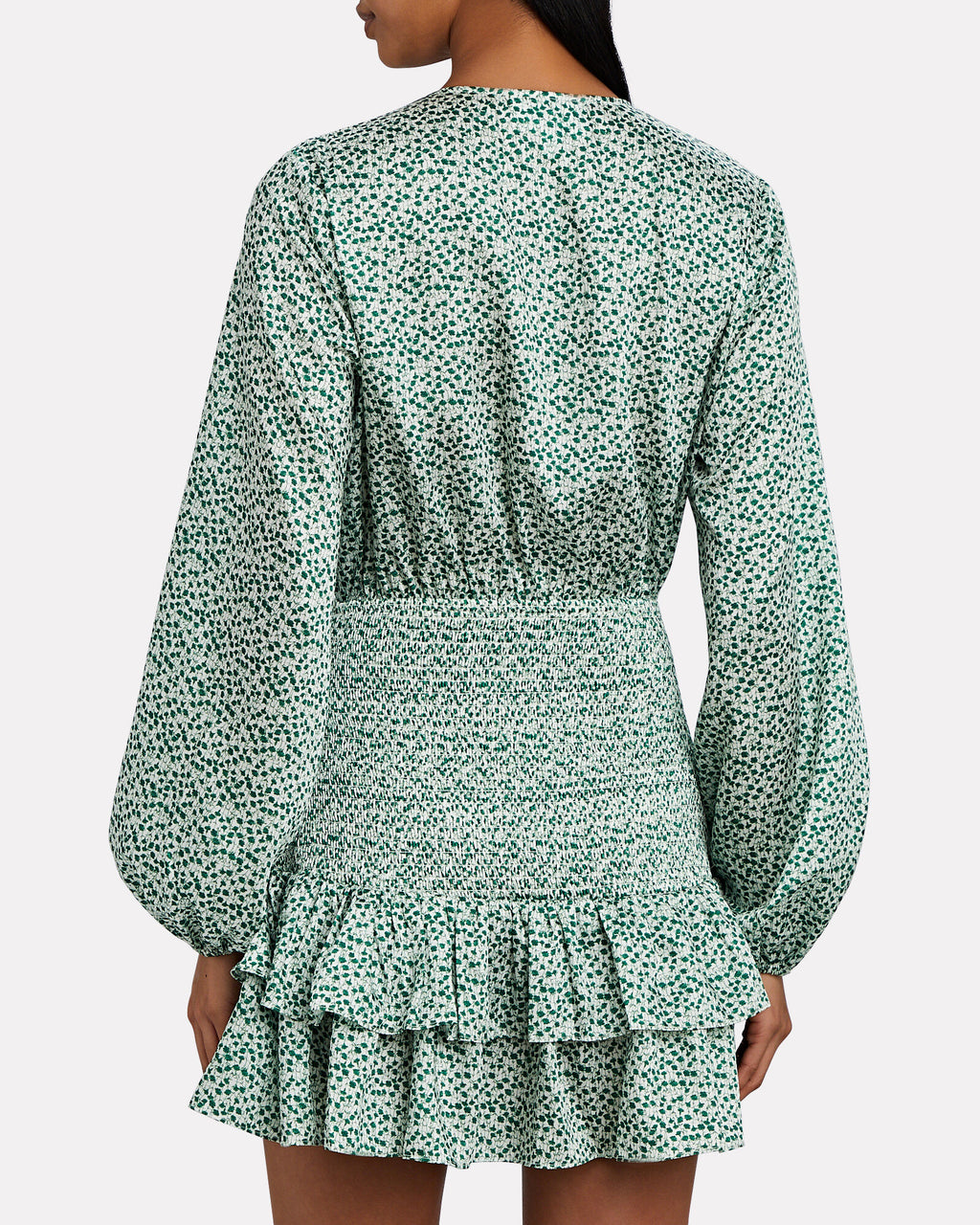 Significant Other Women's Hedi Smocked Mini Dress  Color Green Floral Size 2