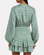 Significant Other Women's Hedi Smocked Mini Dress  Color Green Floral Size 2