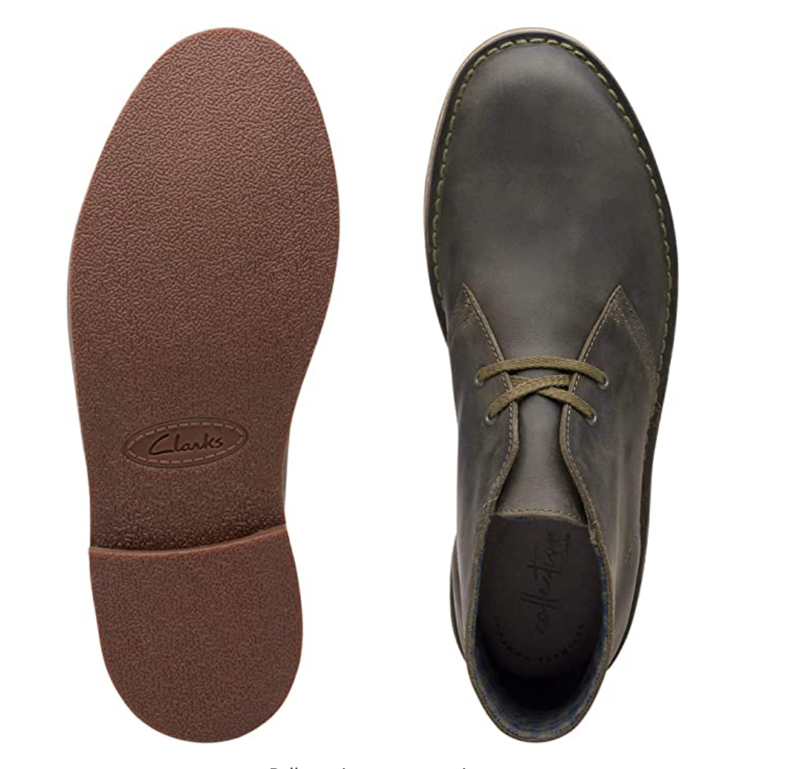 Clarks Men's Bushacre 2 Chukka Boot  Color Olive Leather Size 11.5M