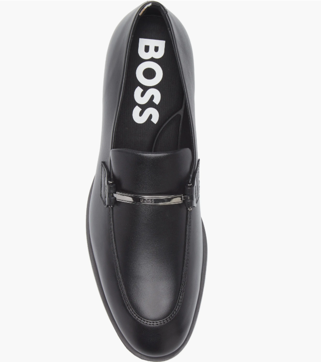 Hugo Boss Men's Colby Slip-On Bit Loafers  Black Size 11