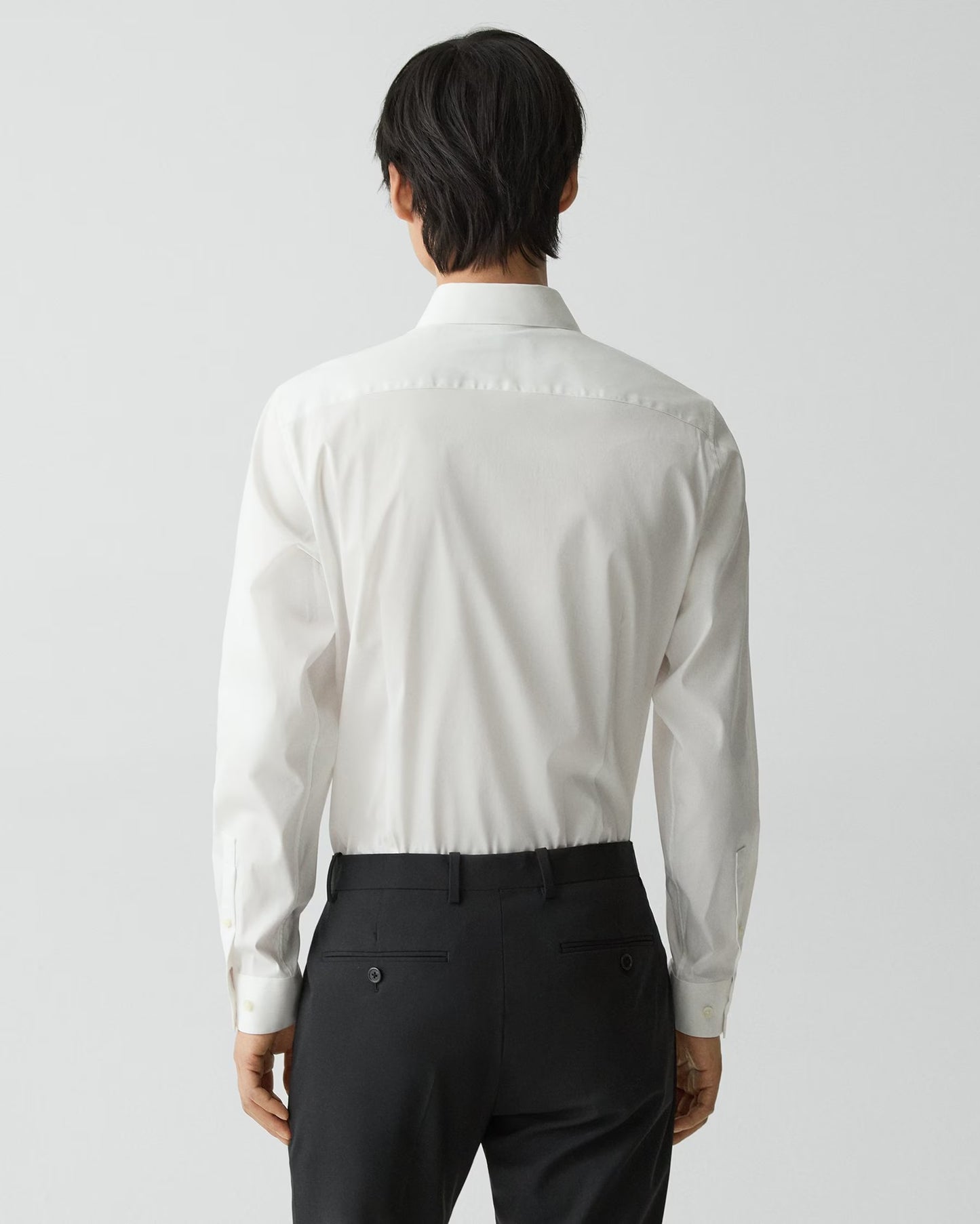 Theory Men's Slim-Fit Good Cotton Sylvain Shirt  White Size S (Reticket Tag)