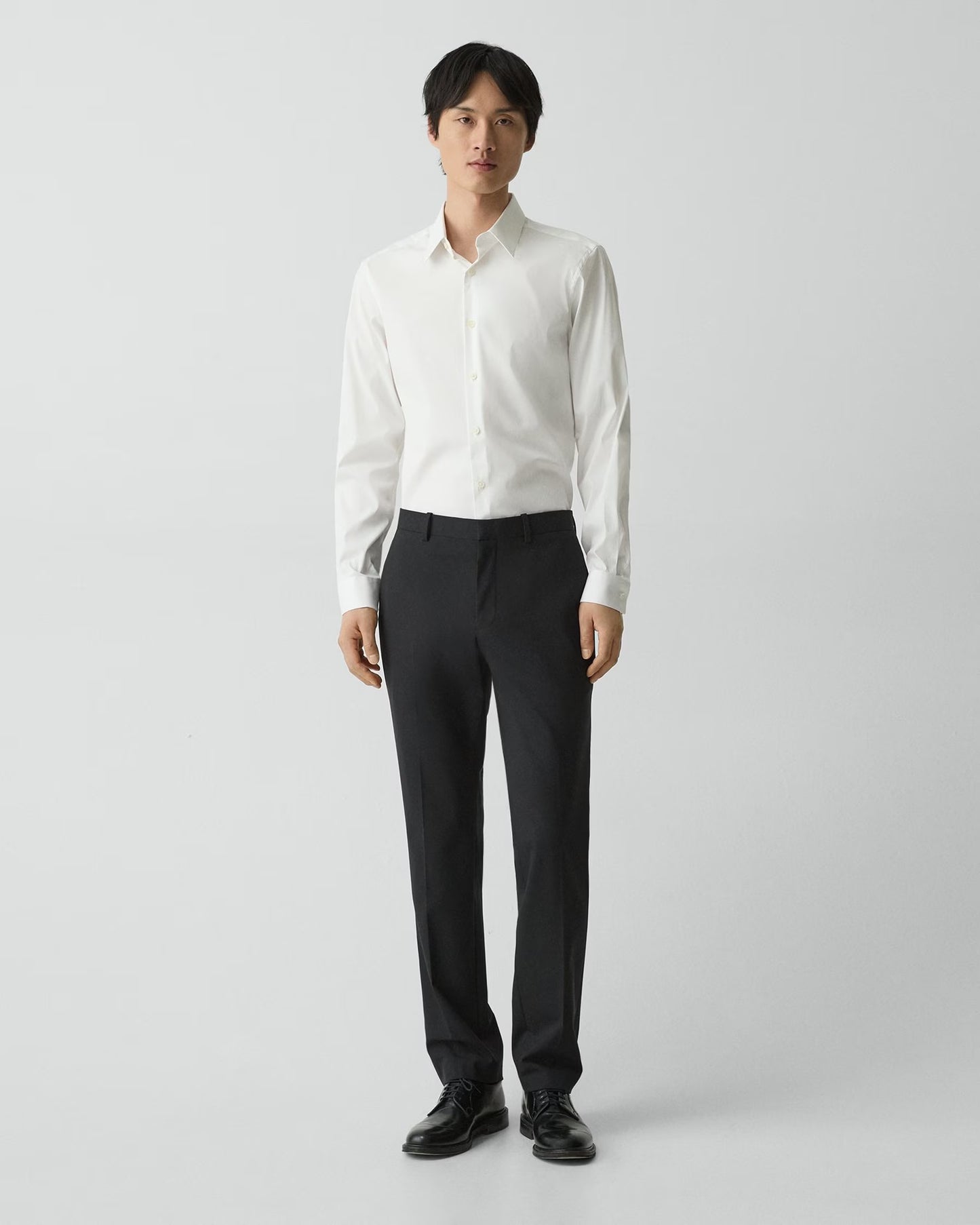 Theory Men's Slim-Fit Good Cotton Sylvain Shirt  White Size S (Reticket Tag)