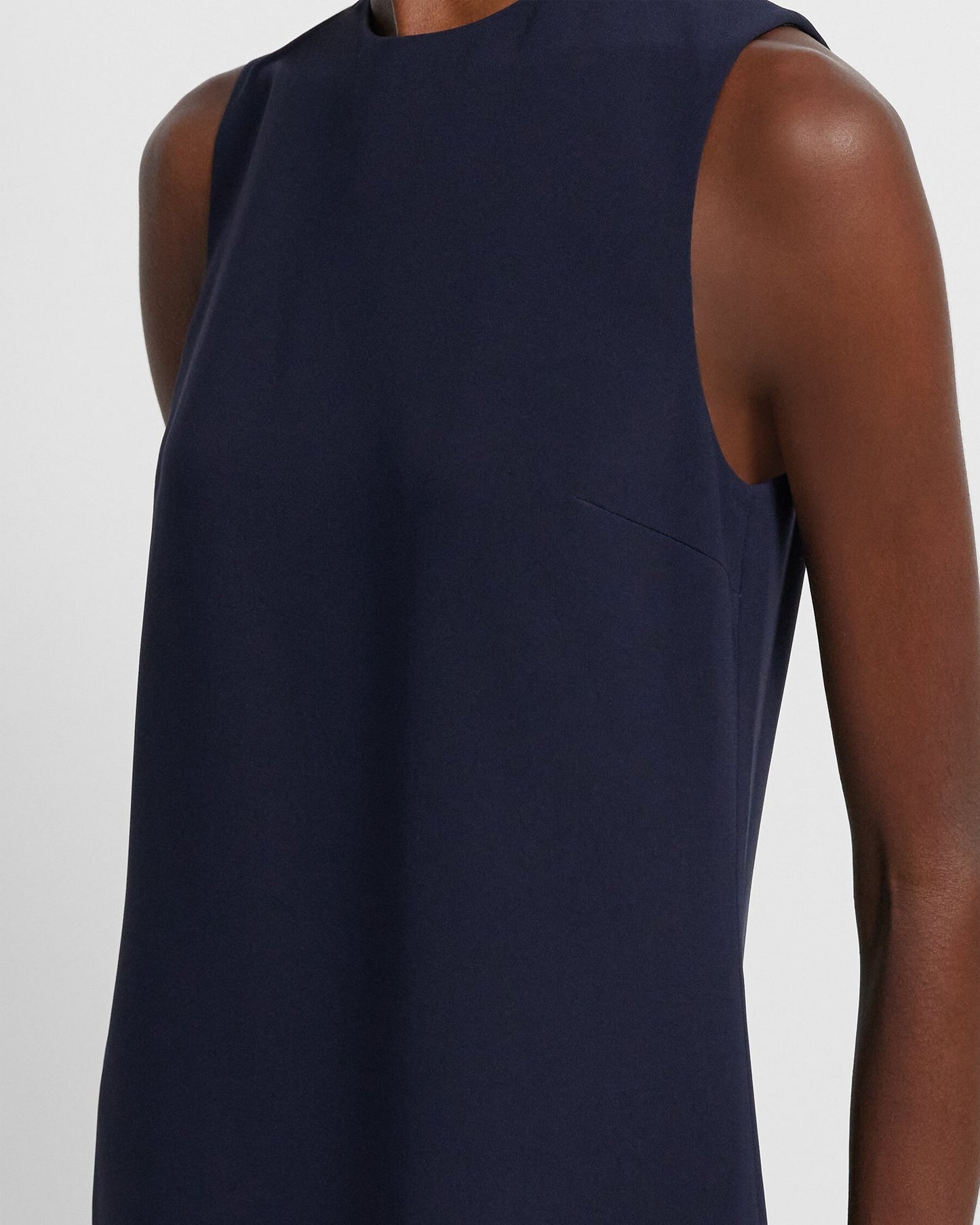 Theory Women's Admiral Crepe Shift Dress  Color Nocturne Navy Size 4
