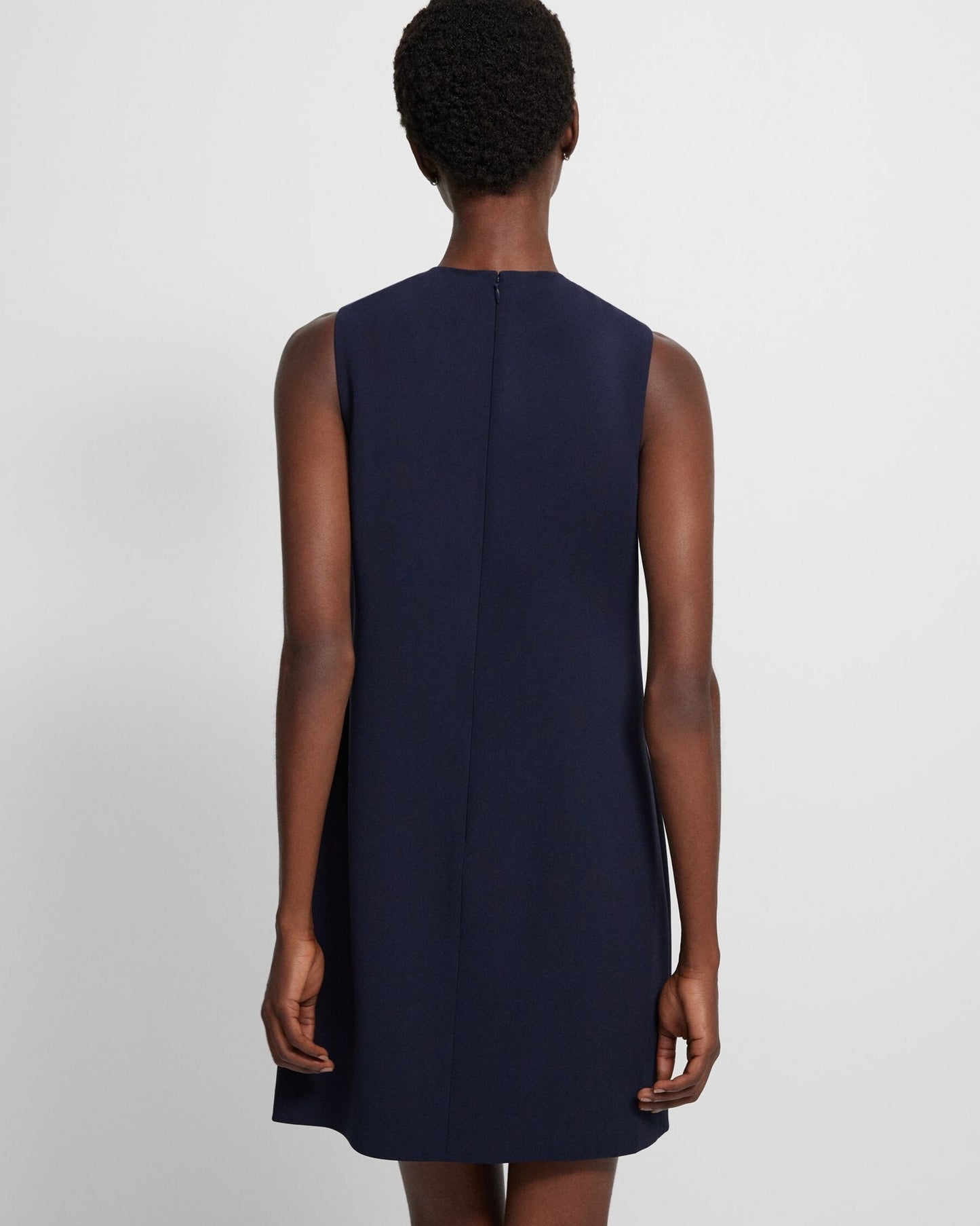 Theory Women's Admiral Crepe Shift Dress  Color Nocturne Navy Size 4