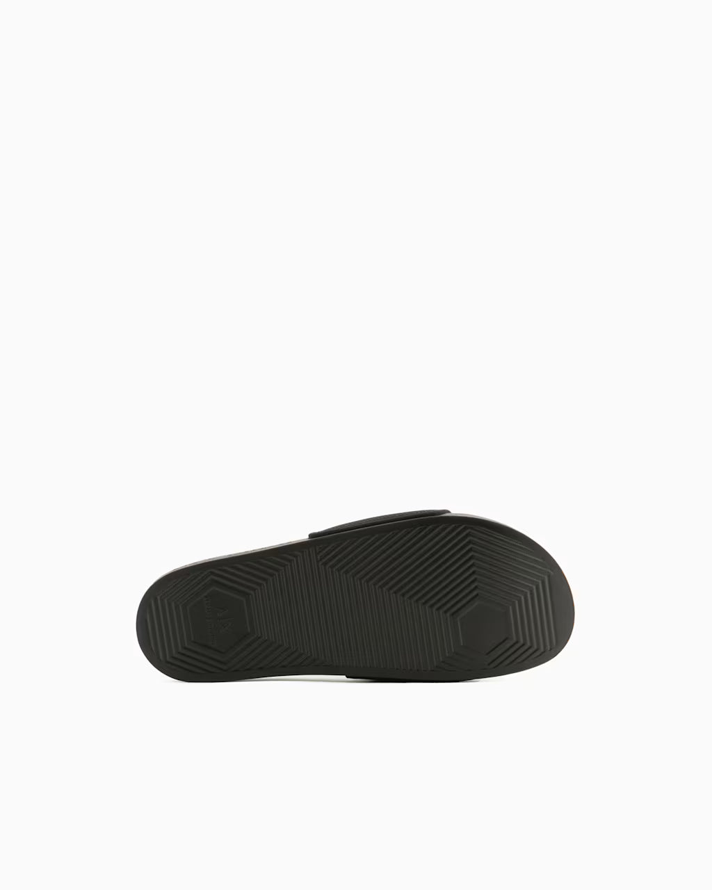 A/X Armani Exchange Men's A|X Logo Wide Strap Sliders  Solid Black Size 8.5