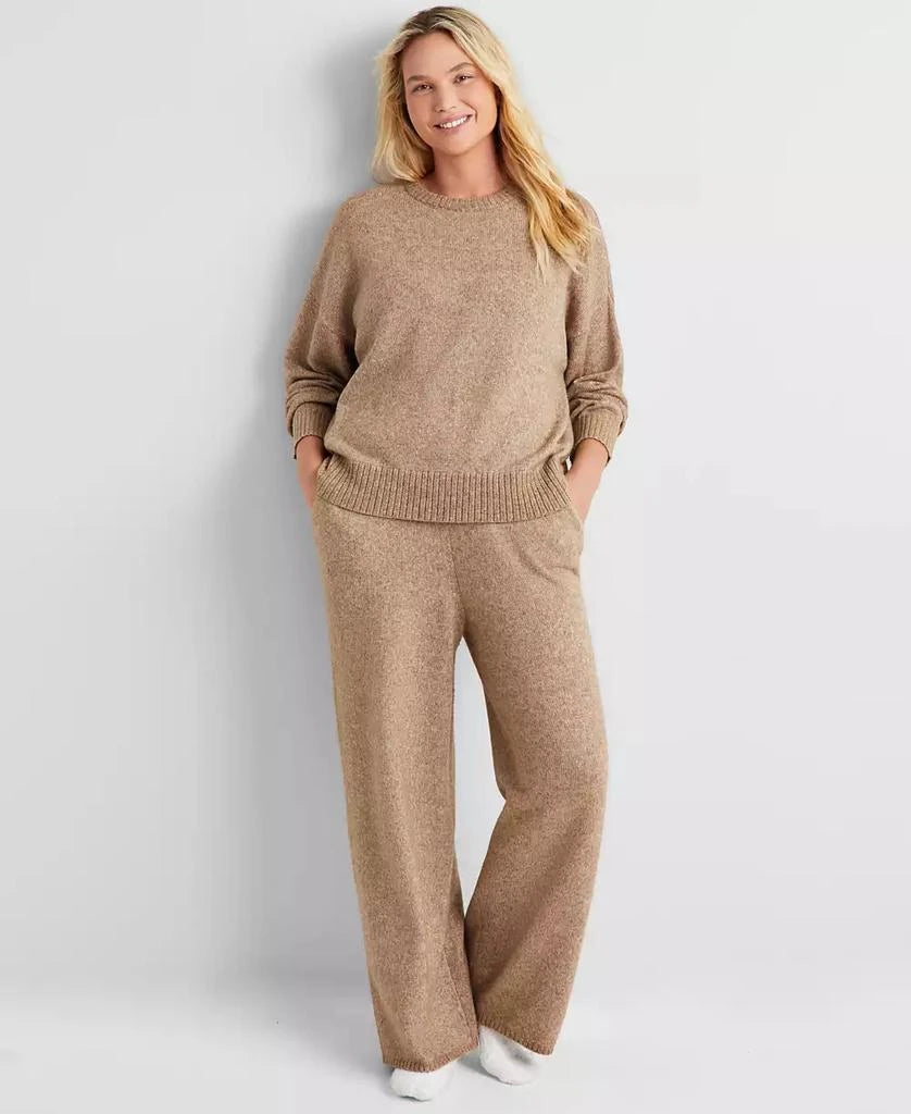 State of Day Women's Indulge & Rest Sweater Loungewear Set  Medium Taupe Heather Size XL