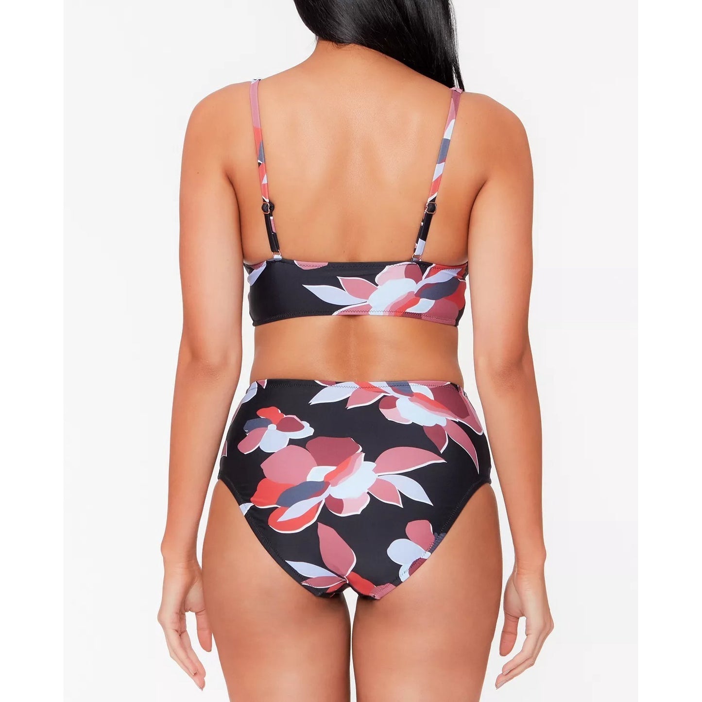 Bar III High-Rise Bikini Bottoms  Color Floral Multi Size L