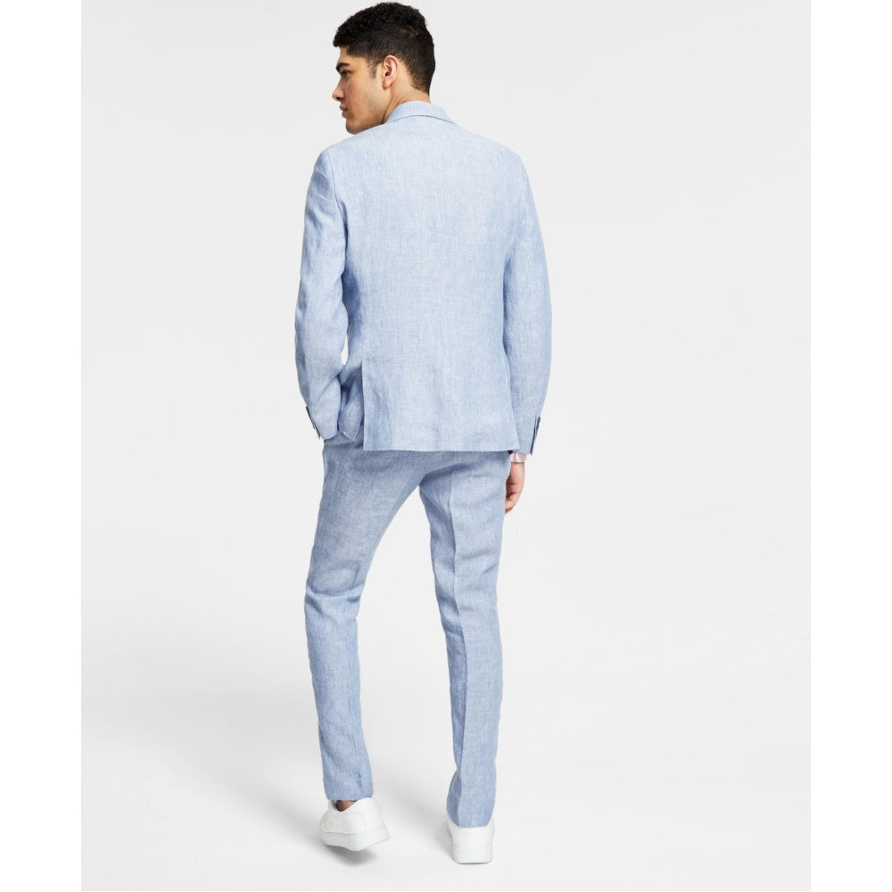 Bar III Men's Slim-Fit Linen Suit Separate Jacket  Color Light Blue Size 38R