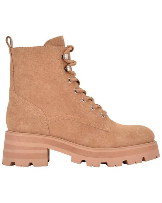 Marc Fisher Lucien Leather Boot Color Light Natural Size 9M