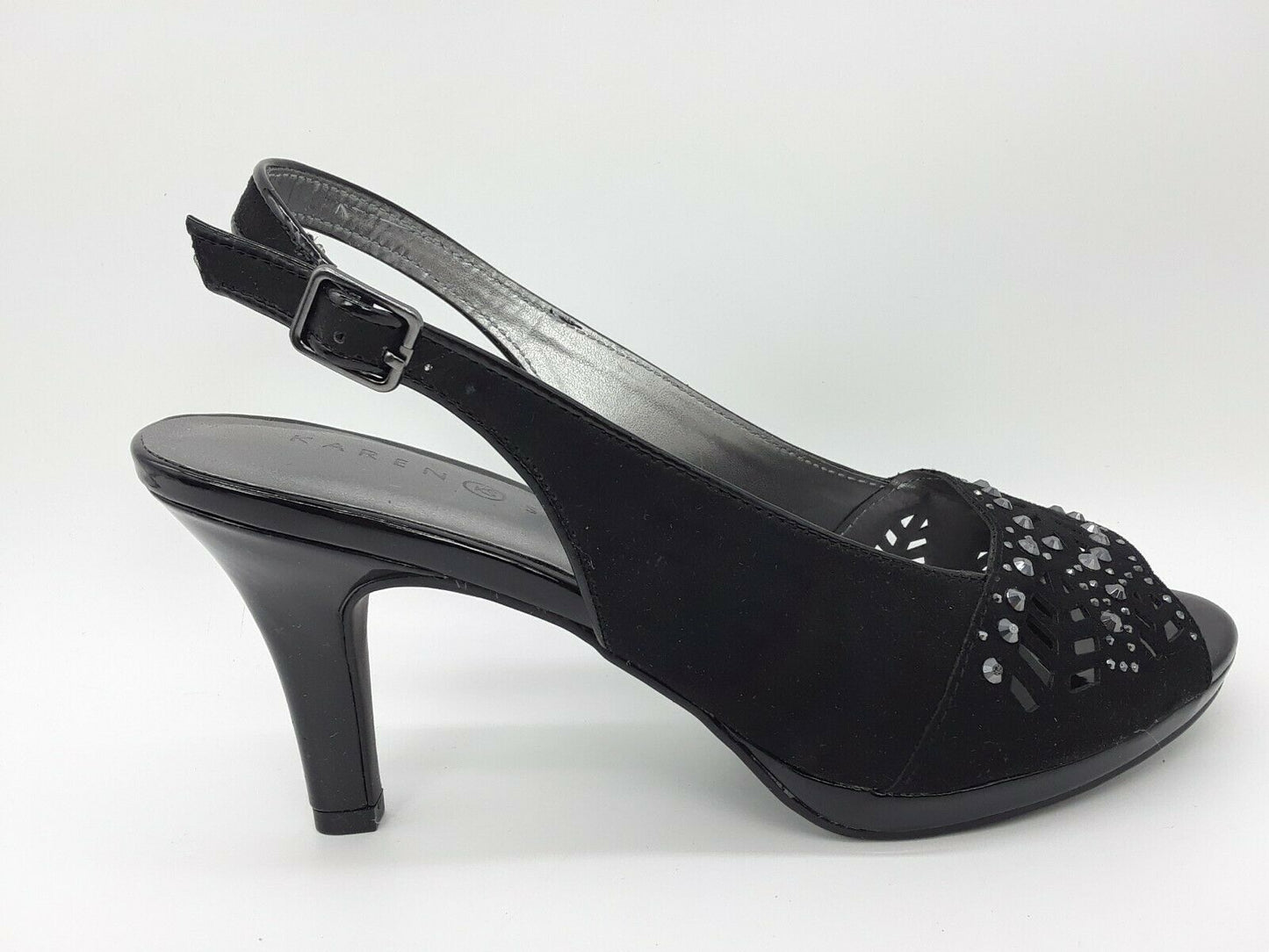 Karen Scott Women's Brooke Slingback Pumps  Color Black Micro Size 7M