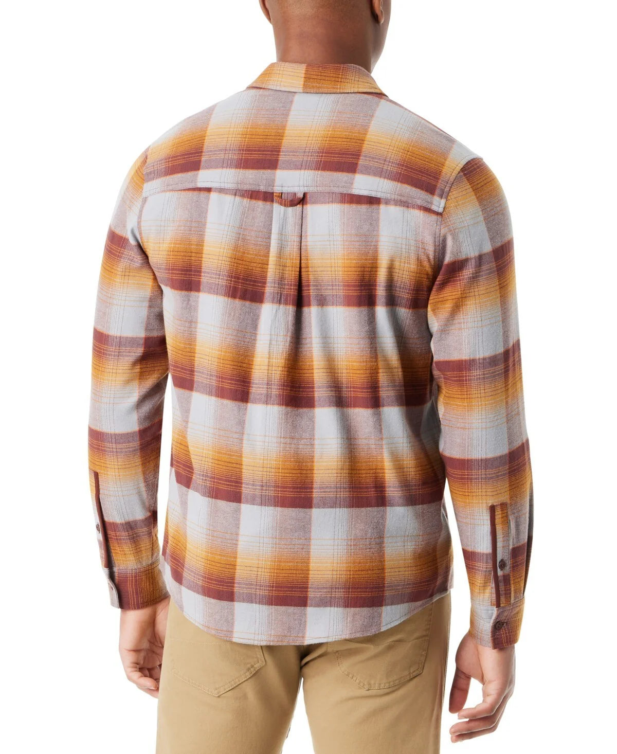 BASS OUTDOOR Men's Classic-Fit Plaid Button Flannel Shirt  Sequoia Size M
