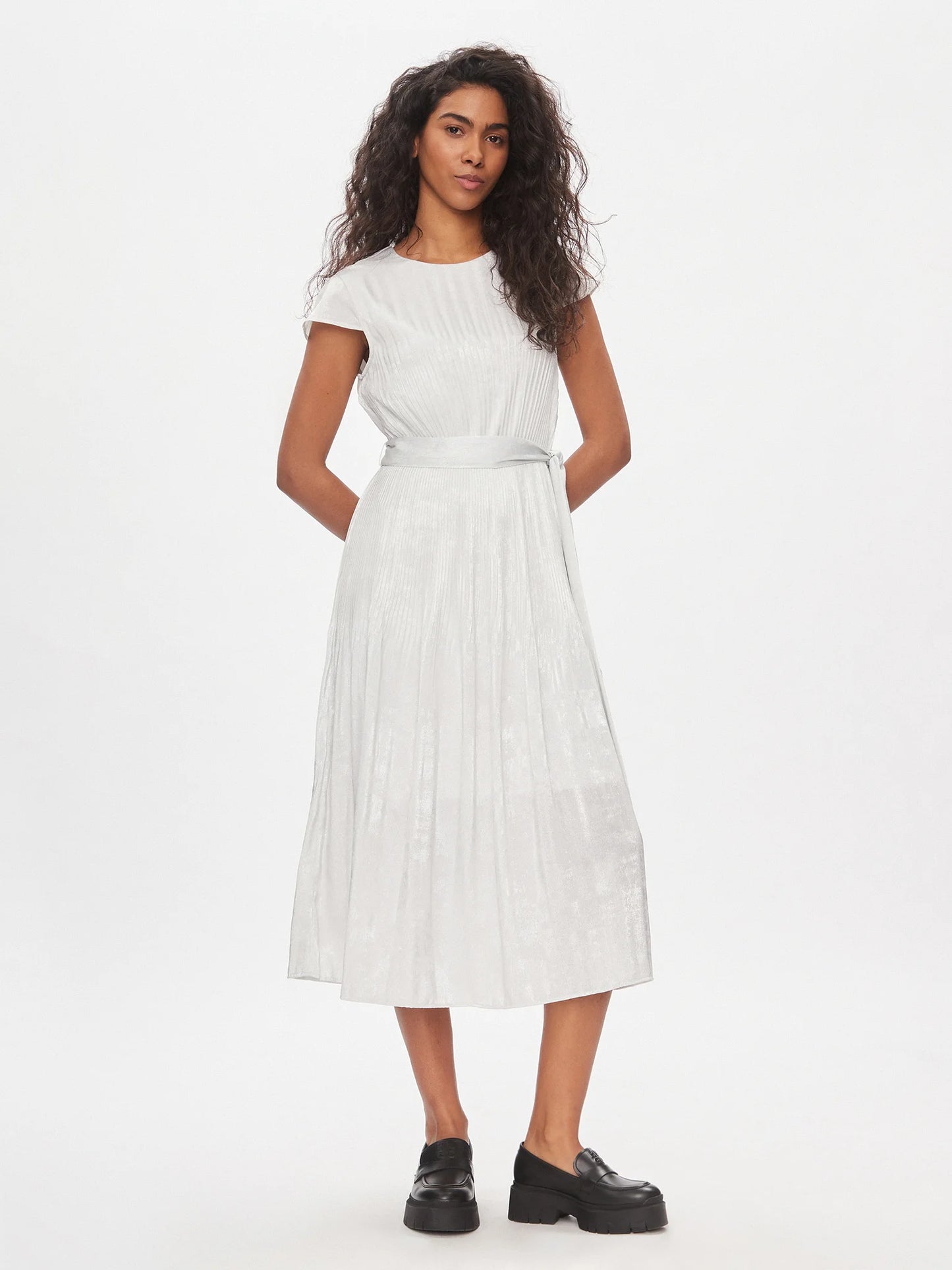 DKNY Women's Pleated Cocktail Dress  Color Vapor Blue Size 4