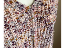 No Comment Women's Colorful Fuzzy Yarn Knit V-Neck Sweater  Color Chunky Rainbow Size XL