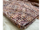 No Comment Women's Colorful Fuzzy Yarn Knit V-Neck Sweater  Color Chunky Rainbow Size XL