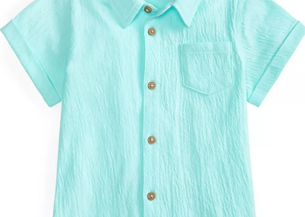 First Impressions Baby Boys Shirt  Color Peppermint Frost Size 18 months