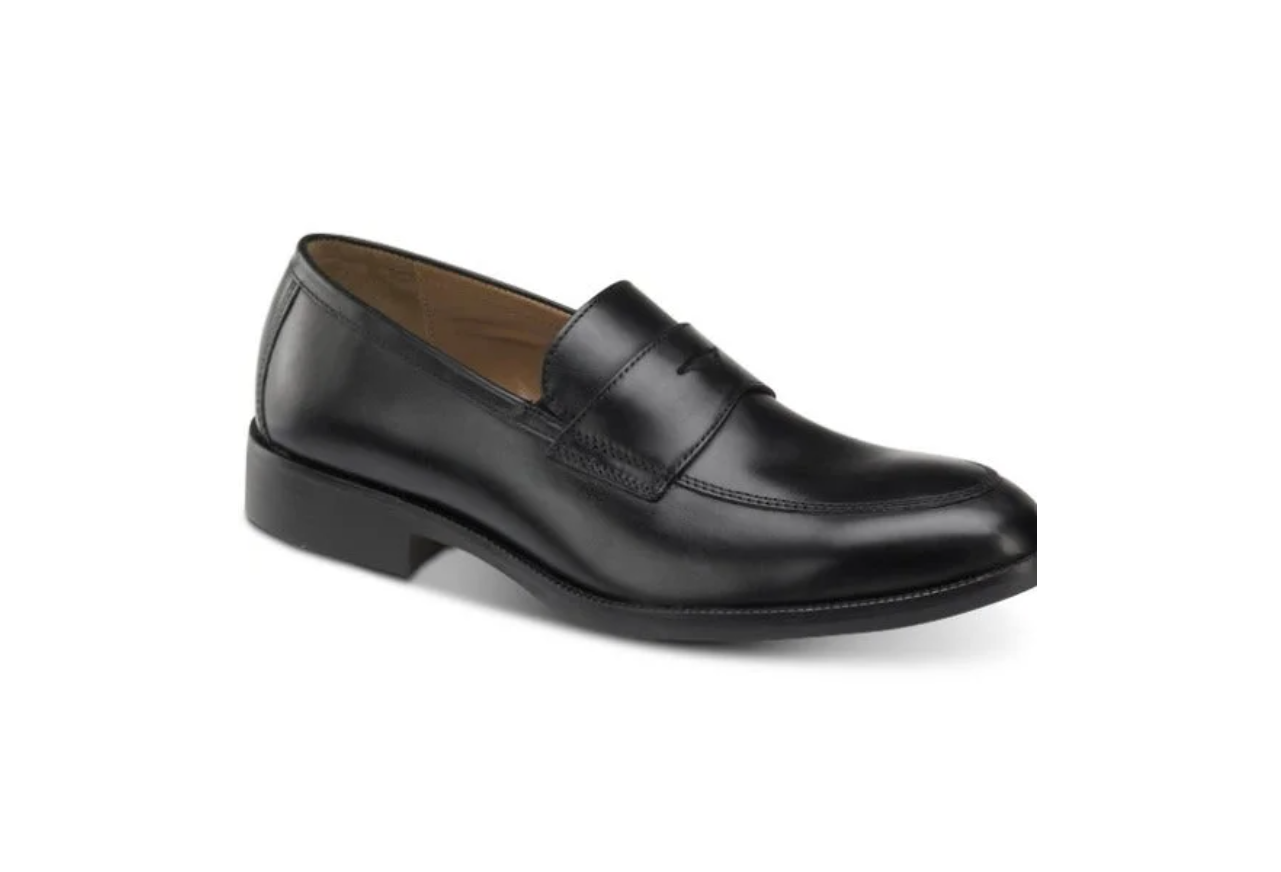 Johnston & Murphy Men's Alcott Penny Loafer  Black Calfskin Size 12