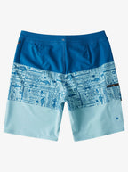 Quiksilver Men's Waterman Angler Triblock 20" Beach Shorts  Color Classic Blue Size 38