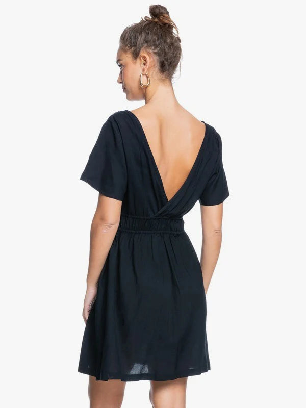 Roxy Juniors Serenity Massage Woven Dress  Anthracite Size L