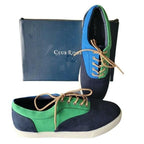 Club Room Men's Colorblocked Lace-Up Sneakers  Color Green/Blue Size 9M