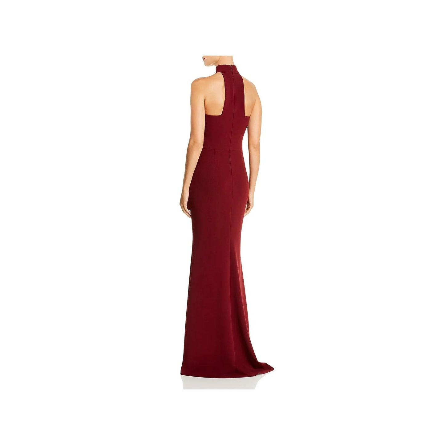 Aqua Women's Halter Sleeveless Evening Dress  Color Red Size 2