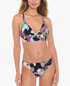 Salt Cove Juniors Midnight Bloom Hipster Bikini Bottoms  Color Black Multi Size M