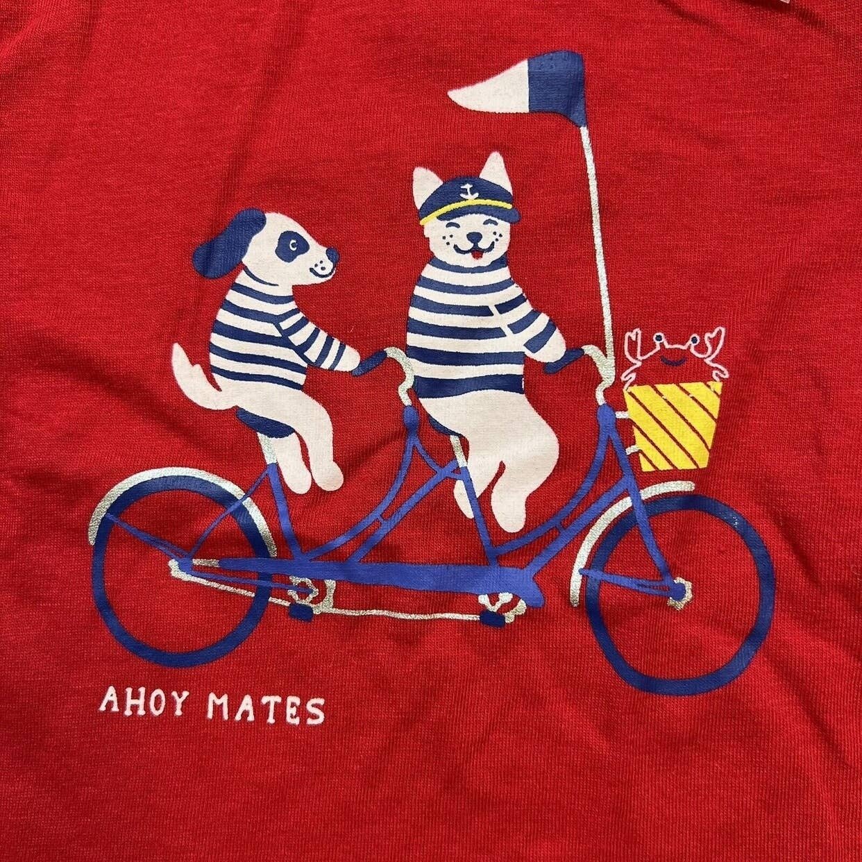 First Impressions Baby Boys Nautical Ahoy Mates Dog Bicycle Tee  Color Red Size 6-9 months