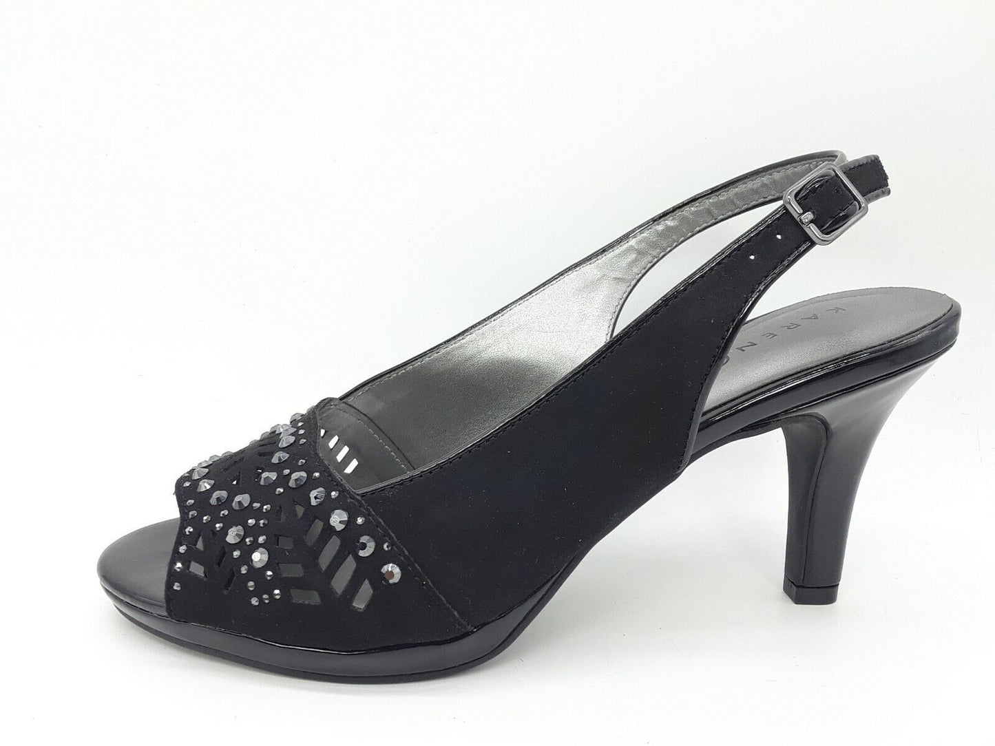 Karen Scott Women's Brooke Slingback Pumps  Color Black Micro Size 7M
