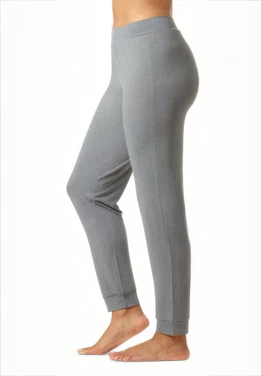 Hue Women's Pure Comfort Mid-Rise Pajama Pants  Medium Grey Heather Size L