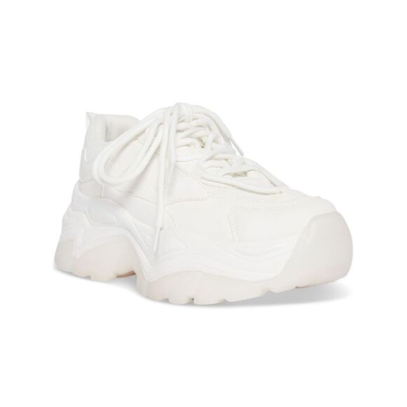 Madden Girl Venomm Lace-Up Chunky Sneakers  White Size 8