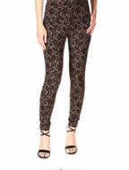 Michael Kors Women's Petites Jacquard Lace Pull-On Leggings  Color Suntan Size PS