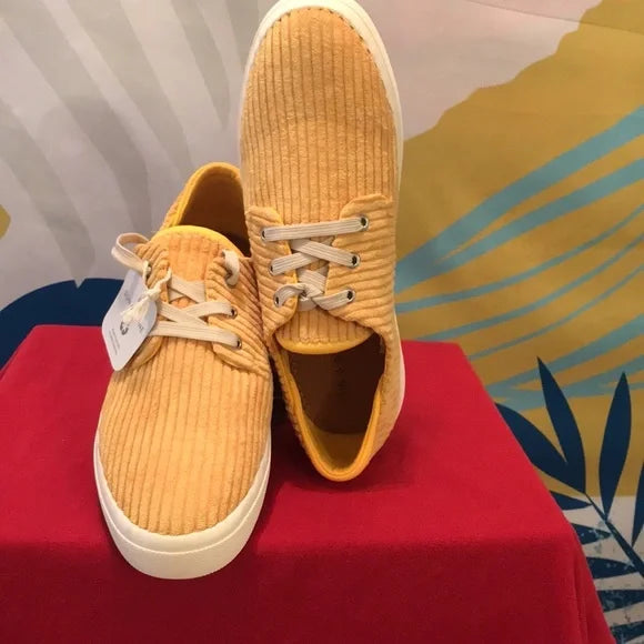 Sun+Stone Men's Kiva Corduroy Lace-Up Sneakers  Color Yellow Size 10.5