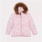 Rothschild Foil Print Puffer Pocket Jacket  Color Pink Hearts Size 3T