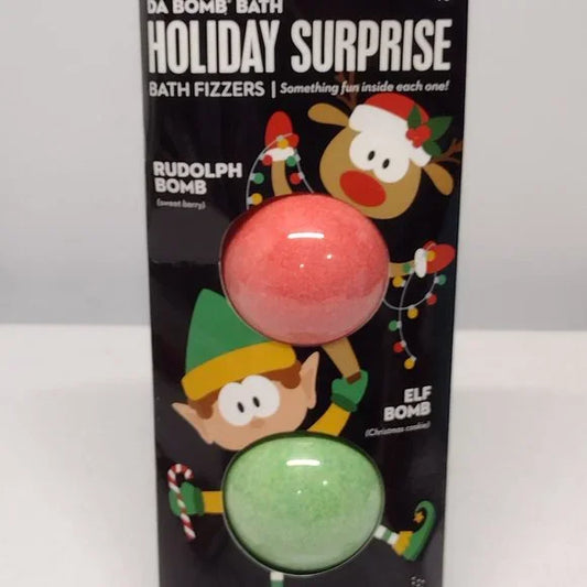Da Bomb 2-Pc. Bath Fizzers Red Rudolph & Green Elf Bombs, 7 oz