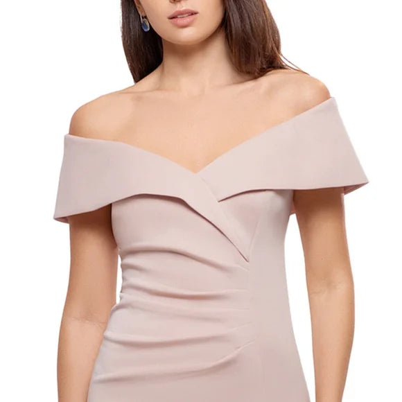 XSCAPE Off-the-Shoulder Sheath Dress  Blush Pink Size 16