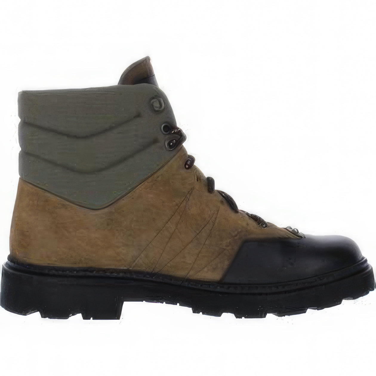 Bally Men's Zeber 24 Suede Lace Up Hiking Boots  Color Tan/Green/Black Size 11D