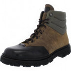 Bally Men's Zeber 24 Suede Lace Up Hiking Boots  Color Tan/Green/Black Size 11D