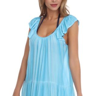 Raviya Womens Tiered Dress Cover-Up  Color Turquoise Size S