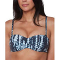 Bar III Tie Dye For Printed Bandeau Bikini Top  Color Ink Well Size XS