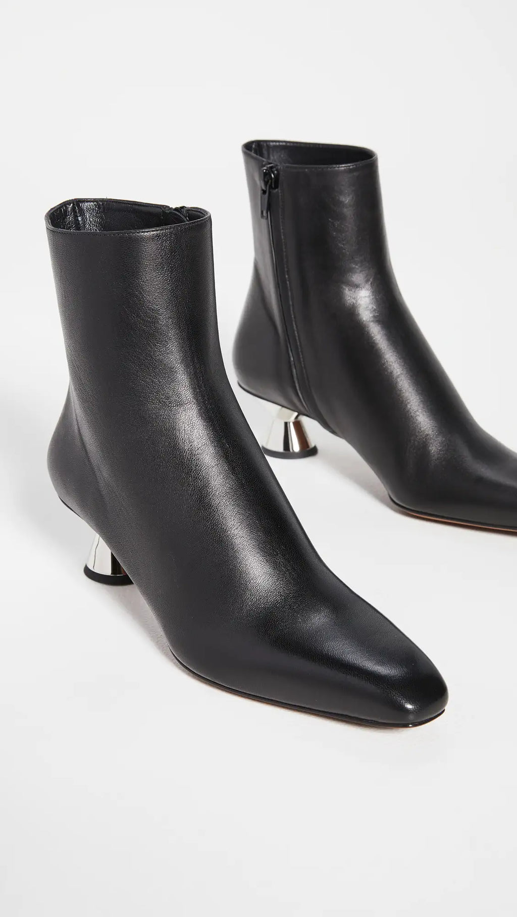 Proenza Schouler Low Heel Ankle Booties w/ Cone Heel  Color Black Size EU 36/US 5.5