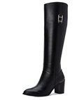 Alfani Nellie Leather Closed Toe Knee High Riding Boots  Black Leather Size 6.5
