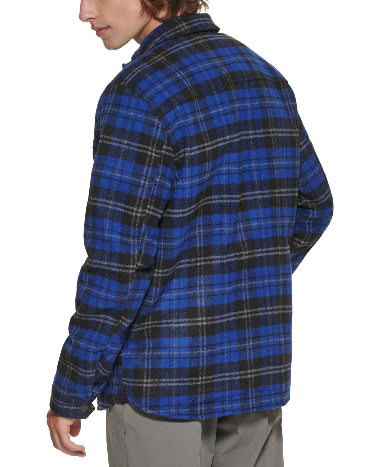 BASS OUTDOOR Men's Mission Plaid Field Jacket  Color Blue/Black Size XL