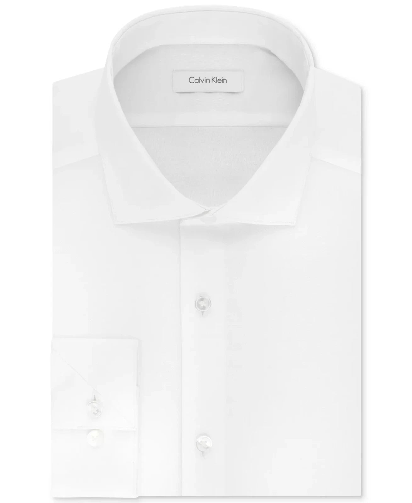 Calvin Klein STEEL+ Men's Slim Non-Iron Stretch Performance Dress Shirt  White 14 32/33