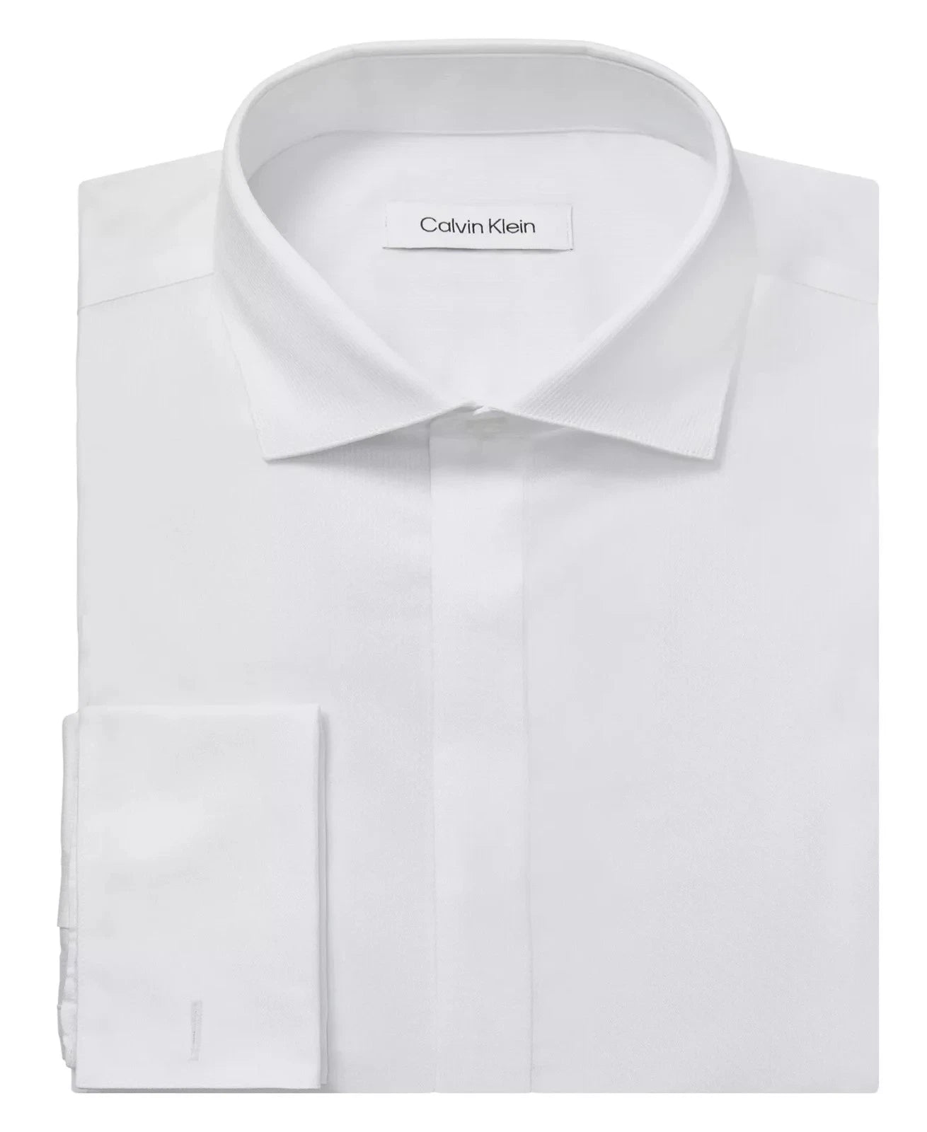 Calvin Klein Men's Regular-Fit Stretch Dress Shirt  White Size L 16 32/33