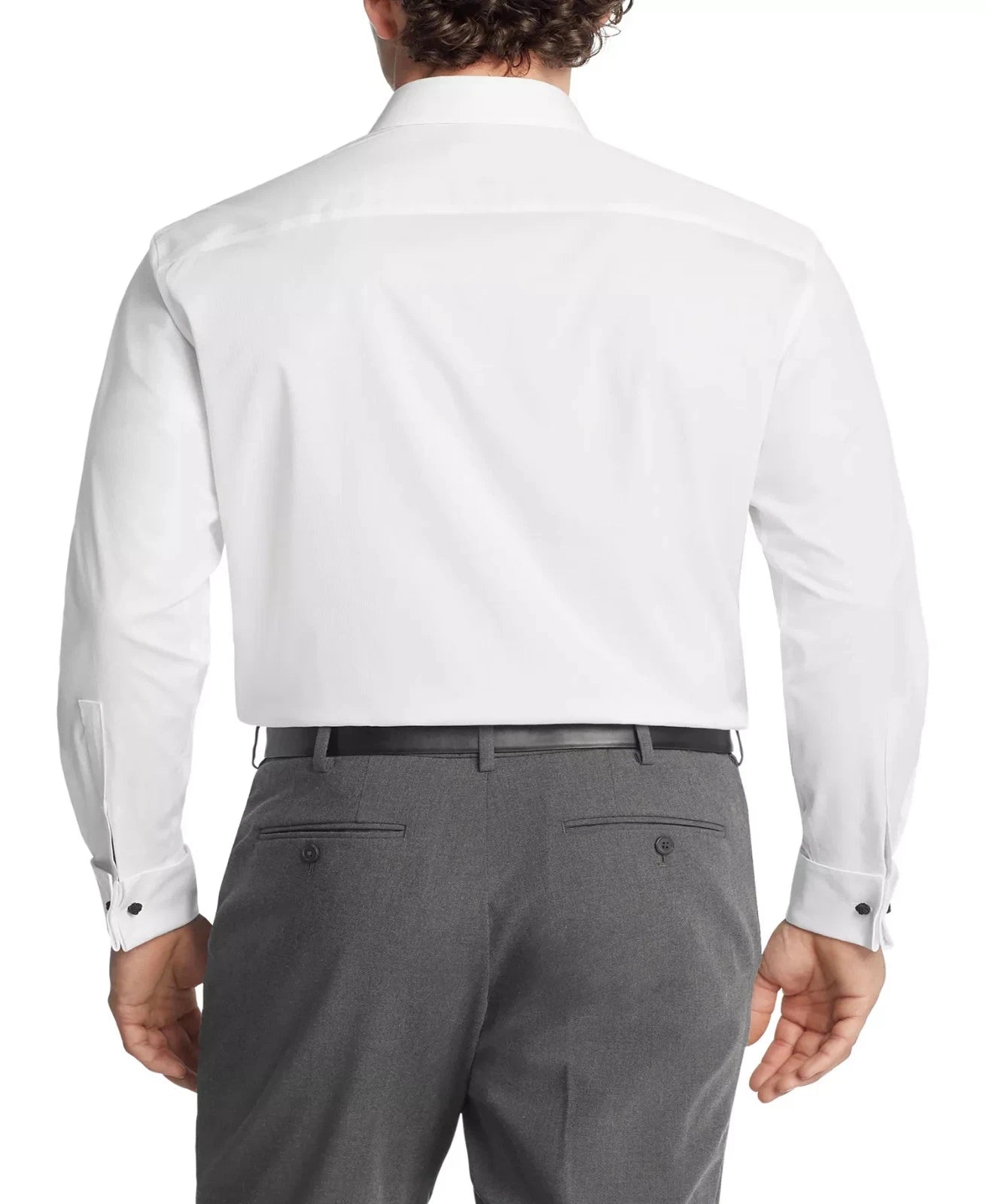 Calvin Klein Men's Regular-Fit Stretch Dress Shirt  White Size L 16 32/33